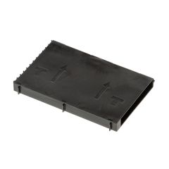 SPOUWVOEGVENTILATEROOSTER KUNSTSTOF T110-6 ZWART, 10X60X95MM (BXHXD)