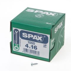SPAX SPAANPLAATSCHROEF PLATVERZONKEN KOP VERZINKT T-STAR T20 4.0X16MM (PER 1000 STUKS)