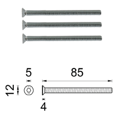 D4E VH-BESLAG MONTAGESET GELAGERDE WISSEL DU/KR DD70MM (68-74)