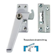 AXA RAAMSLUITING MET NOK CILINDERSLUITING LINKS OPBOUW F1 3319-61-91/6