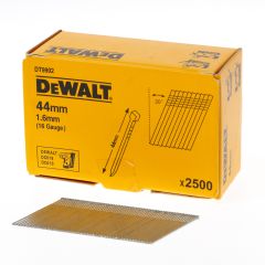 DEWALT SPIJKERS ZONDER KOP GEGALVANISEERD 44MM 16 GAUGE 1,6MM 20° VOOR DC618 DOOS VAN 2500 SPIJKERS