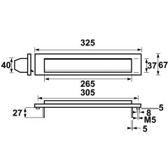 AXA BRIEFPLAAT INOX CURVE PLUS DD38-54MM