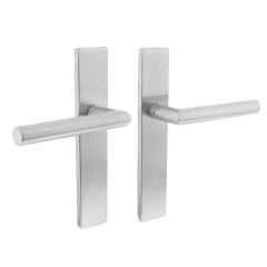 DEURKRUK JURA OP SCHILD VERDEKT RECHTHOEKIG 219X40MM MET NOKKEN BLIND RVS EN1906/4
