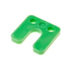 GB DRUKPLAAT MET SLEUF GROEN KUNSTSTOF 70 X 70 X 10MM 34750