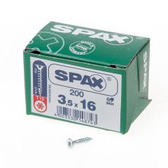 SPAX SPAANPLAATSCHROEF PLATVERZONKEN KOP VERZINKT T-STAR T15 3.5X16MM (PER 200 STUKS)