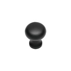 KNOP PADDENSTOEL 30MM SMEEDIJZER ZWART