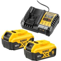 18V XR ACCU STARTERPACK (2X DCB184 + XR MULTIVOLTAGE LADER)
