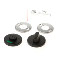 FORMANI TOILET- EN BADKAMERROZET, 6MM DIK, MAT ZWART, LBWC50, INCL.8MM STIFT