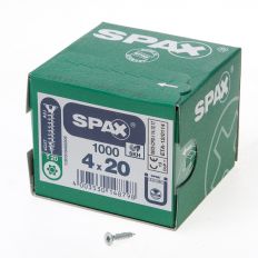 SPAX SPAANPLAATSCHROEF PLATVERZONKEN KOP VERZINKT T-STAR T20 4.0X20MM (PER 1000 STUKS) SPAX SPAANPLAATSCHROEF PLATVERZONKEN KOP VERZINKT T-STAR T20 4.0X20MM (PER 1000 STUKS)