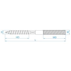 STOKEIND RVSA2 MET ZESKANT, ZONDER TORX M8 X 100MM (100ST)