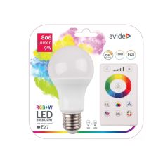 AVIDE SMART LED GLOBE 9W E27 A60 RGB+W WIFI APP CONTR.