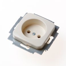 BUSCH-JAEGER WANDCONTACTDOOS ENKEL ZONDER AARDE INBOUW CREME