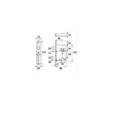 VEILIGHEIDSDEURSLOT 7426-50 PC55MM/DM50/SKG**