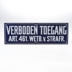 BORD VERBODEN TOEGANG METAAL