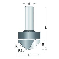 HM PROFIELFREES R=5.5 D=6 BOVENLAGER