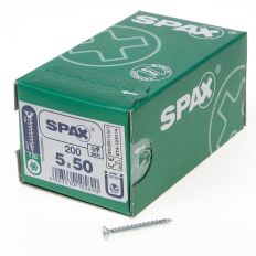 SPAX SPAANPLAATSCHROEF PLATVERZONKEN KOP VERZINKT T-STAR T20 5.0X50MM (PER 200 STUKS)