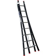 REFORMLADDER MAGNUS, ALUMINIUM, ZWART, 2X8 TREDEN