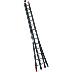 REFORMLADDER MAGNUS, ALUMINIUM, ZWART, 2X14 TREDEN