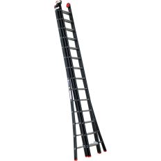 REFORMLADDER MAGNUS, ALUMINIUM, ZWART, 3X14 TREDEN