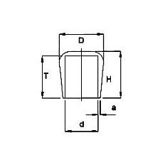 OMSTEEKDOP ROND 6MM PE ZWART