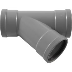 RIOOLBOCHT PVC T-STUK 45 GRADEN MANCHET MOF/MOF 125MM