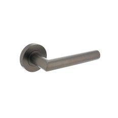 DEURKRUK BASTIAN OP ROZET VERDEKT ø52X10MM MET NOKKEN ANTRACIET GRIJS