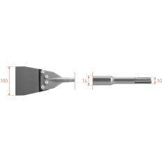 SDS-PLUS SPACHTELBEITEL, 100X250