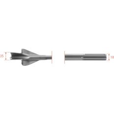 SDS-MAX VLEUGELBEITEL 35X380MM