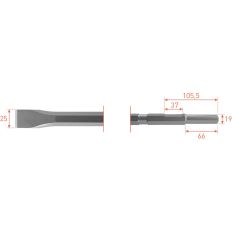 6-KANT 21/19X61 VLAKBEITEL, 25X600