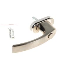 DRAAIVALKRUK / RAAMKRRUK, INOX LOOK, AFSLUITBAAR DOOR KNOP, STIFTLENGTE 32MM, 7X7MM STIFTDIKTE