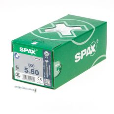 SPAX SPAANPLAATSCHROEF PLATVERZONKEN KOP 5.0X50MM VERZINKT POZIDRIV DEELDRAAD (PER 500 STUKS)