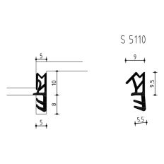 DICHTINGSPROFIEL DRAAIEND DEEL S-5110 MAATWERK