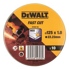 DOORSLIJPSCHIJF INOX 125X22,2X1,0MM - 10STUKS IN BLIK (BESTELBAAR PER 10: BALIEDISPLAY)
