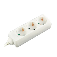 VERDEELDOOS 3V+RA 3X1.5MM² 1,5M SNOER WIT