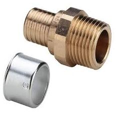 2711 OVERGANGSSTUK 20 X 3/4 BDR BRONS / BLANK L5