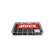 4TECX ASS.DOOS 18-VAKS PLAATSCHROEF DIN7981 & 7983 ZWART