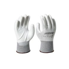 4TECX HANDSCHOEN PU WIT VERPAKT PER 3 PAAR MAAT 10