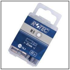 1/4" INSERT SCHROEFBIT HEX 4 L=25 MM VPE 25 STUKS