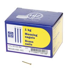 DRAADNAGEL MESSING BOMBEKOP 1.6X25 (1KG)