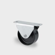 TENTE BOKWIEL 25. KUNSTOF ZWART GLIJPLAAT 45 KG