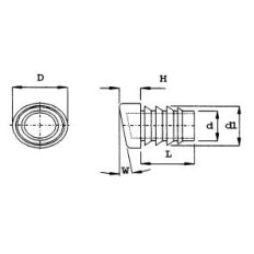 INSTEEKDOP ROND 9° SCHUIN 25 X 1,5-2,0 ZWART