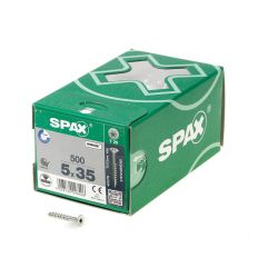 SPAX SPAANPLAATSCHROEF PLATVERZONKEN KOP 5.0X35MM VERZINKT T-STAR T20 DEELDRAAD (PER 200 STUKS)