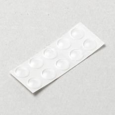 AANSLAGBUFFER, DB007, ZELFKLEVEND, ROND, Ø 8 MM, HOOGTE 1,6 MM, TRANSPARANT, KUNSTSTOF