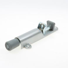 DEURVASTZETTER ALUMINIUM/ZILVER MET RUBBER DOP EN VEER 30MM 1026-02