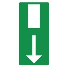 BORD NOODUITGANG 150 X 300MM PVC