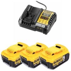 18V XR ACCU STARTERPACK (3X DCB184 + XR MULTIVOLTAGE LADER)