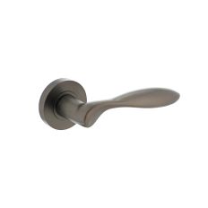 DEURKRUK GEORGE OP ROZET VERDEKT ø52X10MM MET NOKKEN ANTRACIET GRIJS