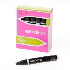 MERKKRIJT ZWART DOOS VAN 12 KRIJTJES