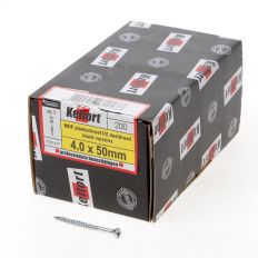 MDF PLAATSCHROEF PLATVERZONKEN KOP POZIDRIV VERZINKT DEELDRAAD 4.0 X 50MM