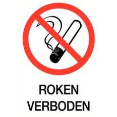 ROKEN VERBODEN 300X420MM. PVC